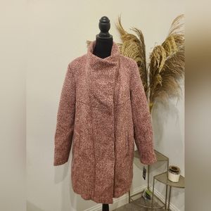 KENNETH COLE NY Mock Neck Wool Peacoat